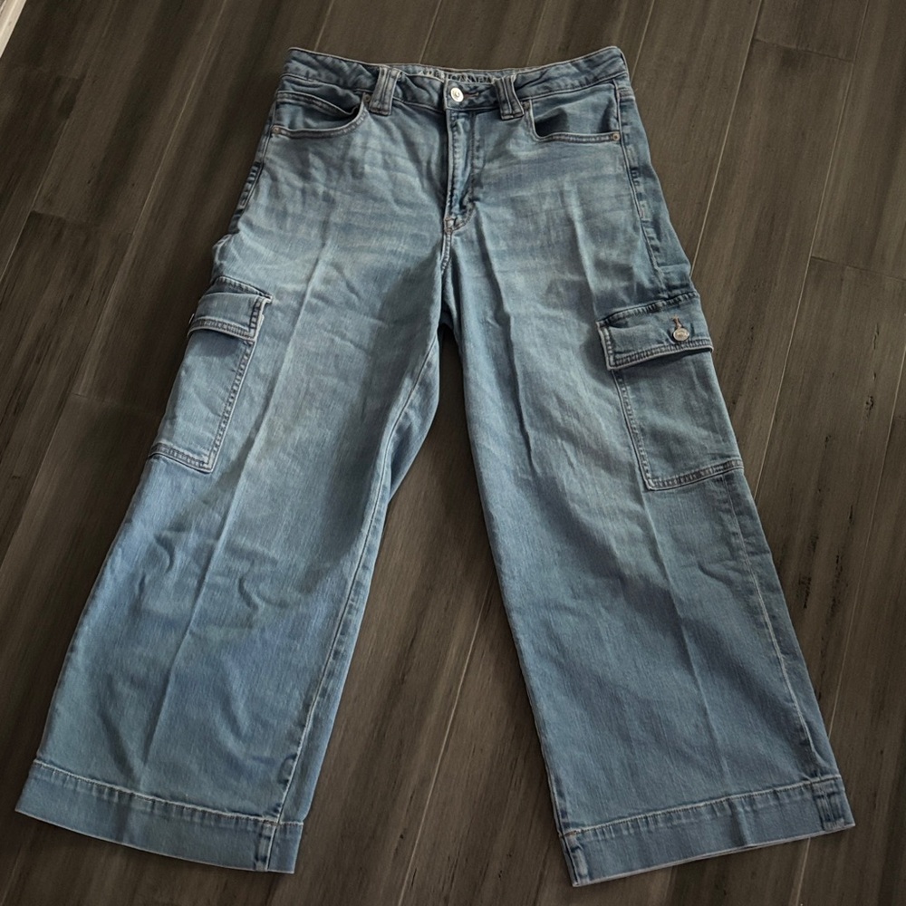 American Eagle Outfitters Men's Light Blue Relaxed Jeans